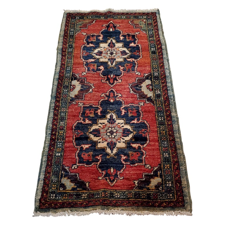 Medium Size Asian Persian Rug, Colorful / 220 For Sale