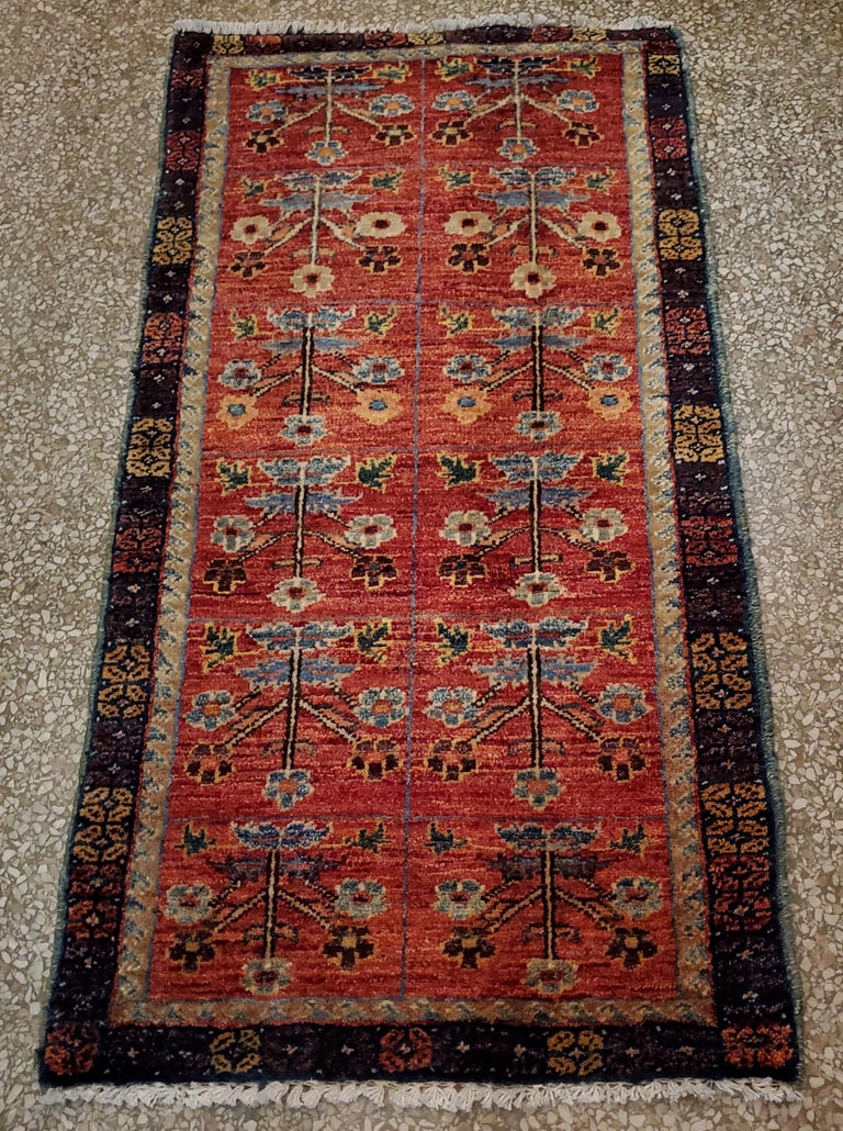 Contemporary Medium Size Asian Persian Rug, Soft and Colorful / 205 For Sale