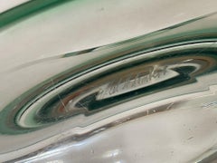 Medium Size Crystal Glass Bowl by Val Saint Lambert 1960's Belgium