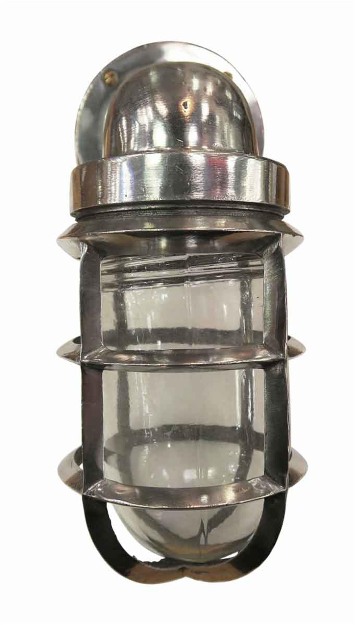 Industrial Medium Size Nautical Aluminum Ship Sconce Qty Available Screw on Shade and Cage