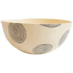 Medium Sized Ceramic Bowl with Swirling Design