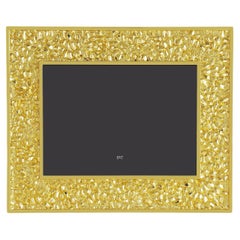 Medium-Sized Frame with Pomegranate Motif in Gold-Plated Metal.