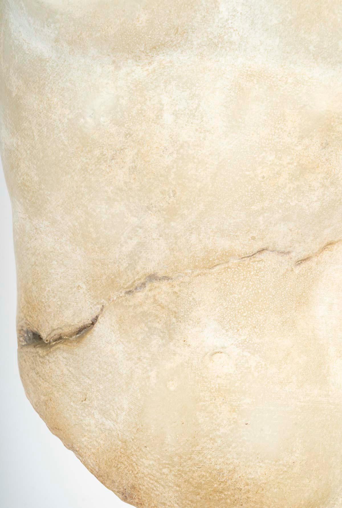 Français Sculpture de taille moyenne, de style Antiquities, avec une belle Patina, effet marbre blanc. en vente
