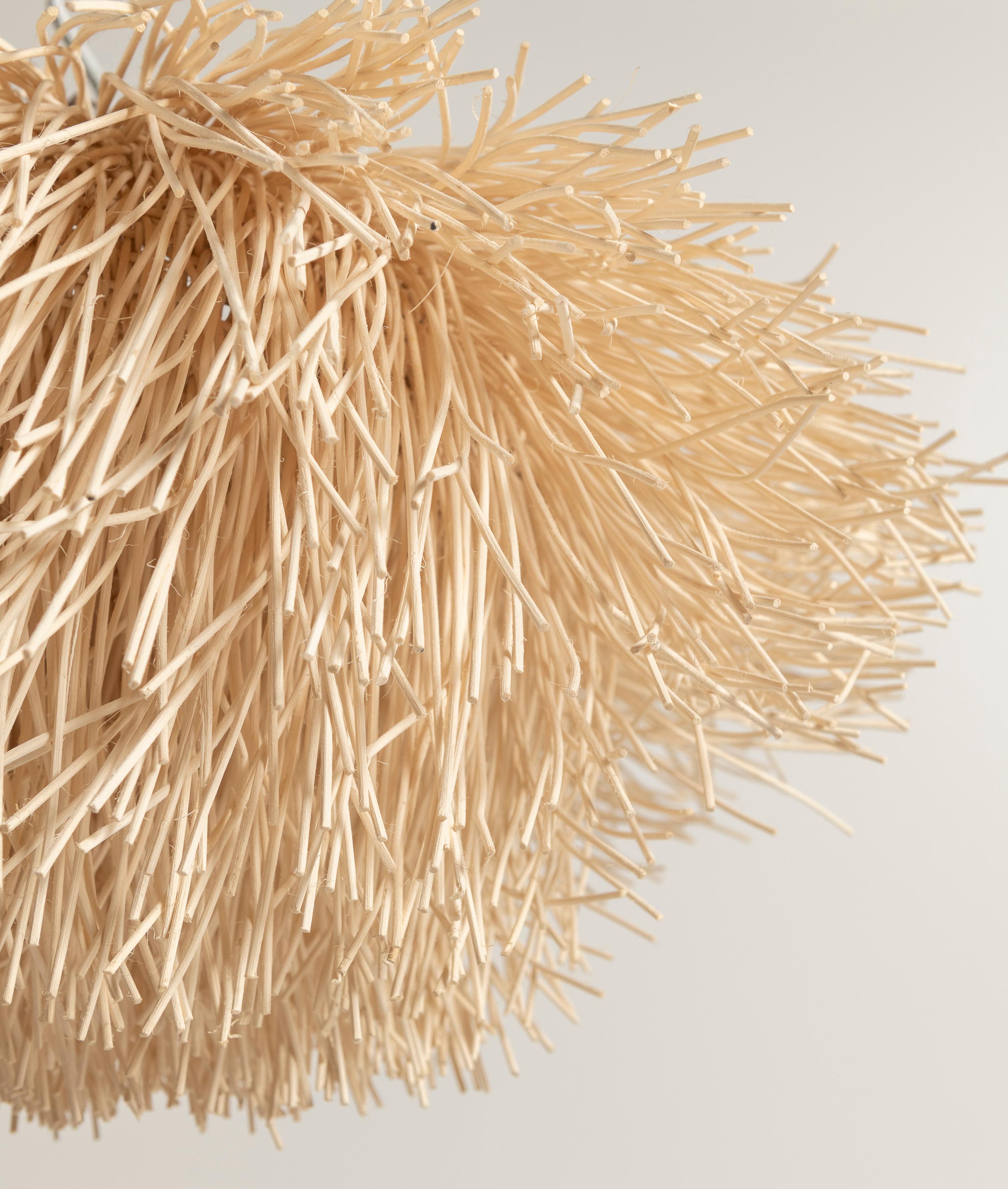 Medium Sized Sea Urchin Pendant, Woven Rattan, Model LL-C5-09B, Coup Studio 1