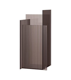 Medium Smokey Glass Contemporary Vase