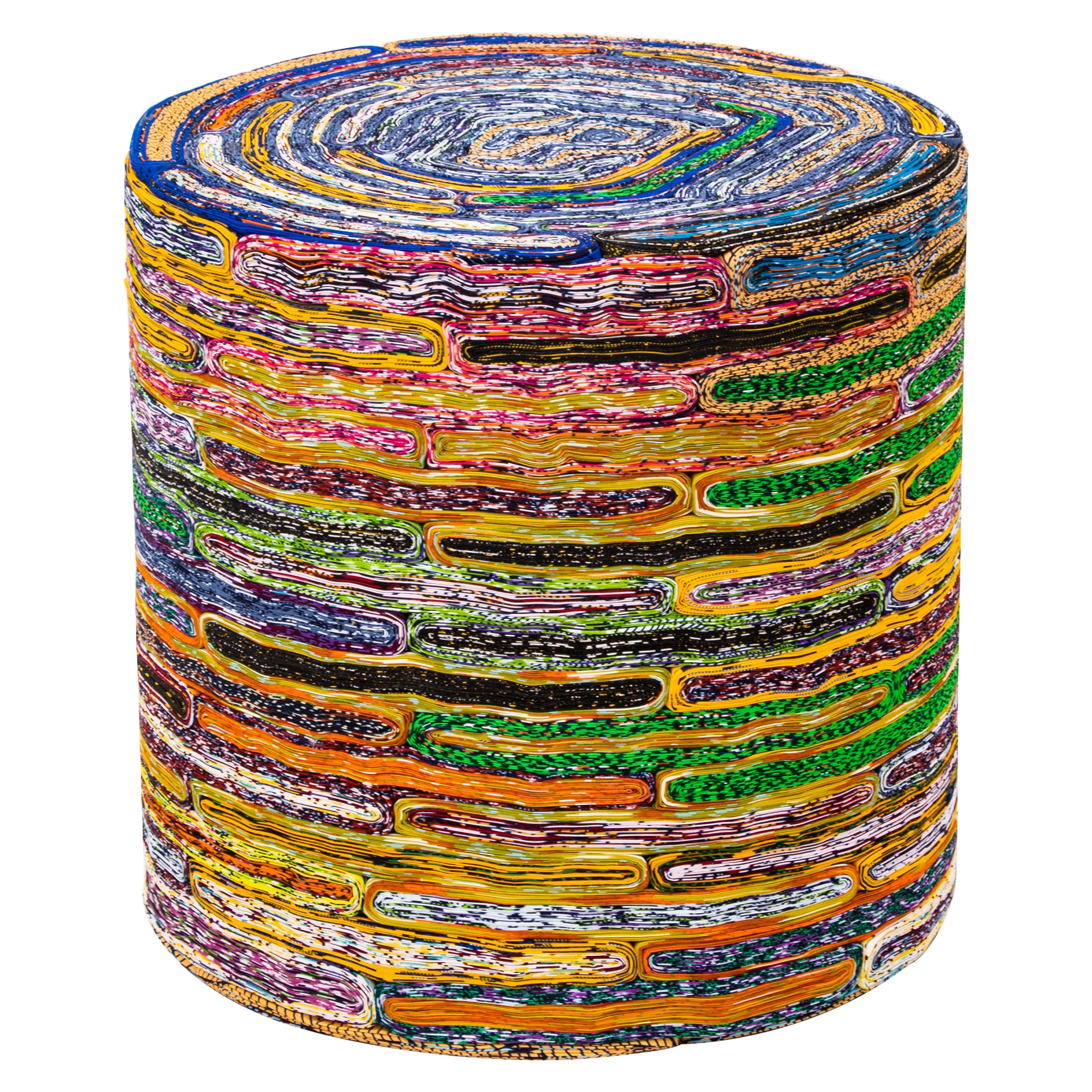 Medium Soft Stool, Blue Core For Sale