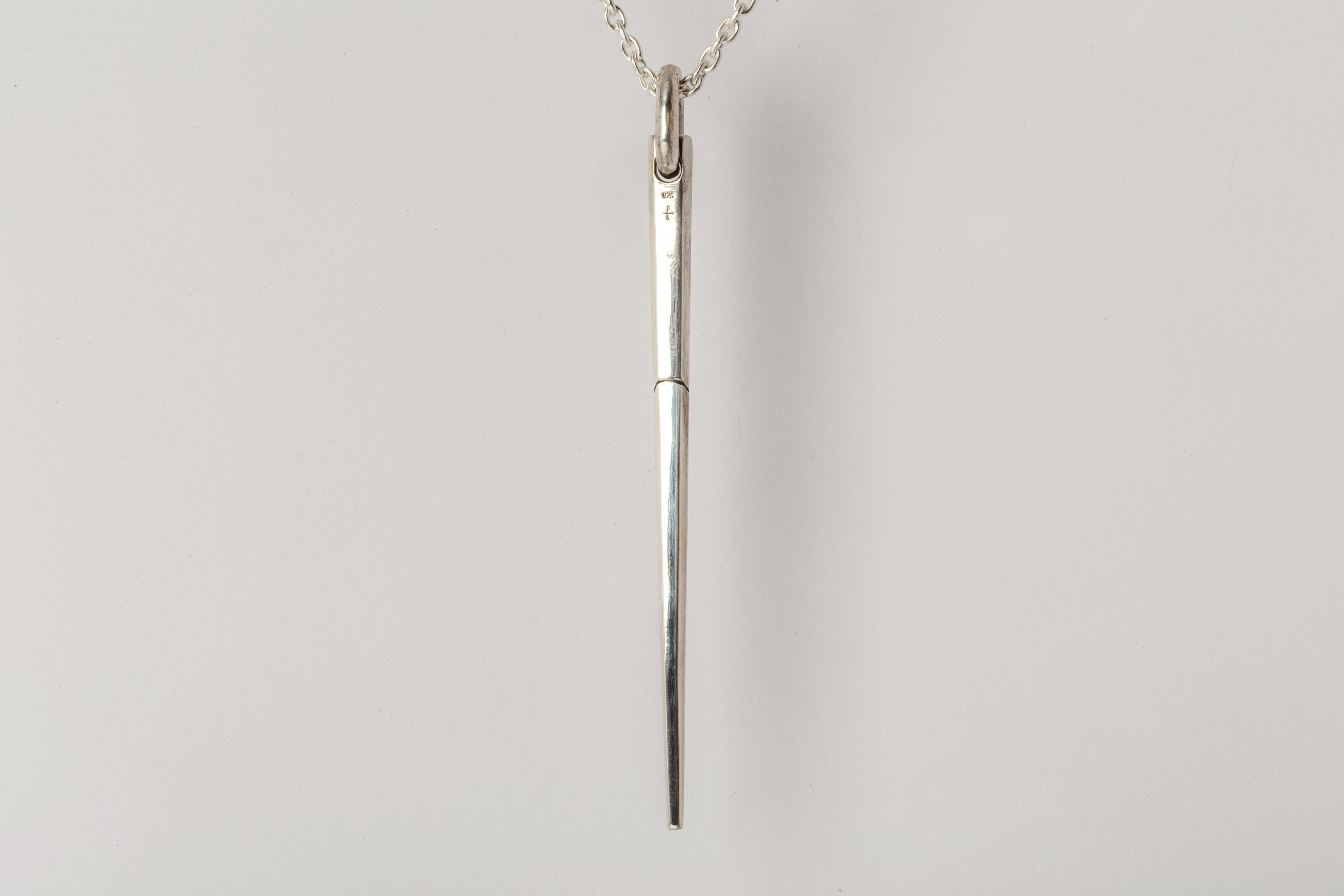 Rough Cut Medium Spike Necklace (Mega Pavé, PA+DIA) For Sale