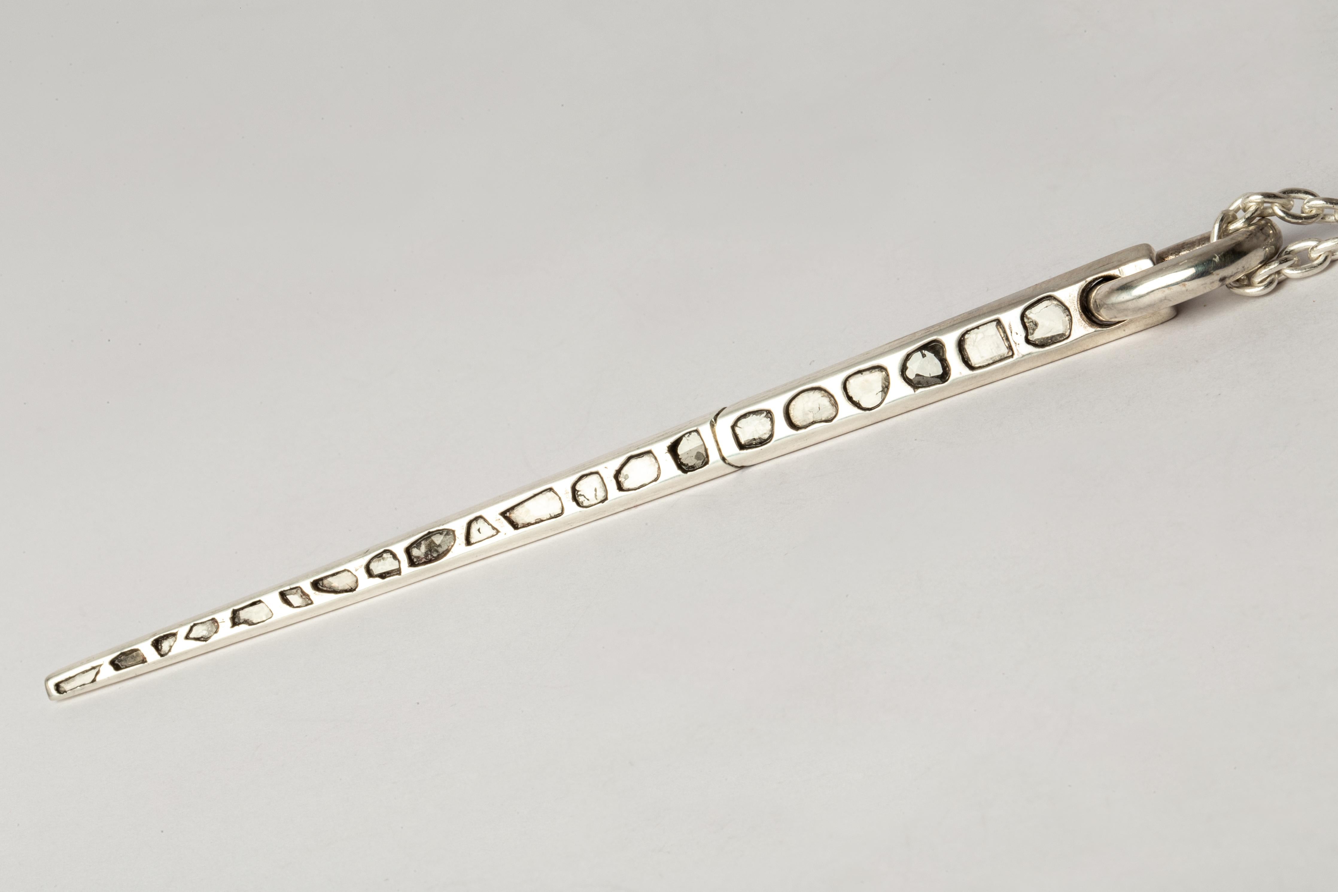 Medium Spike Necklace (Mega Pavé, PA+DIA) For Sale 1