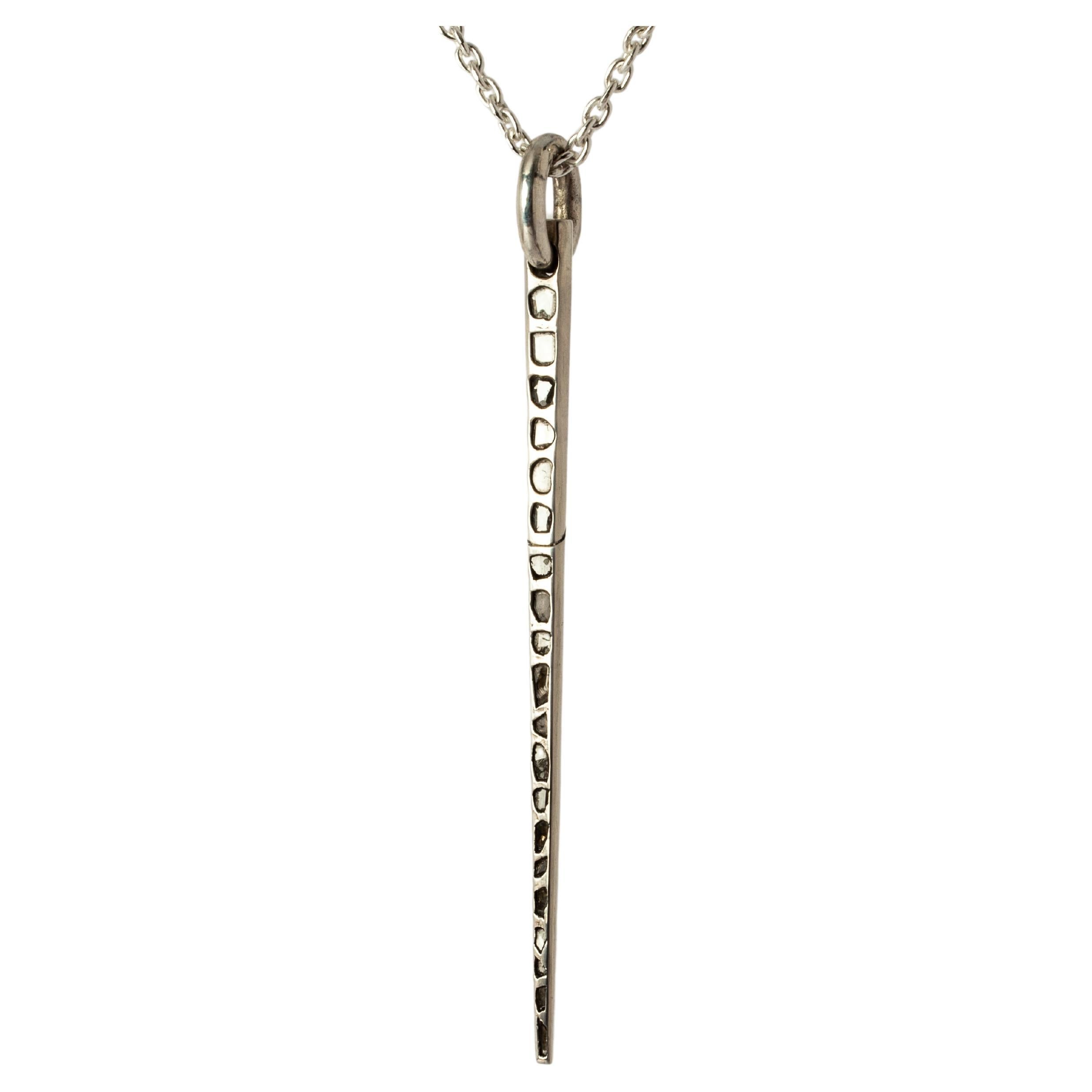 Medium Spike Necklace (Mega Pavé, PA+DIA) For Sale