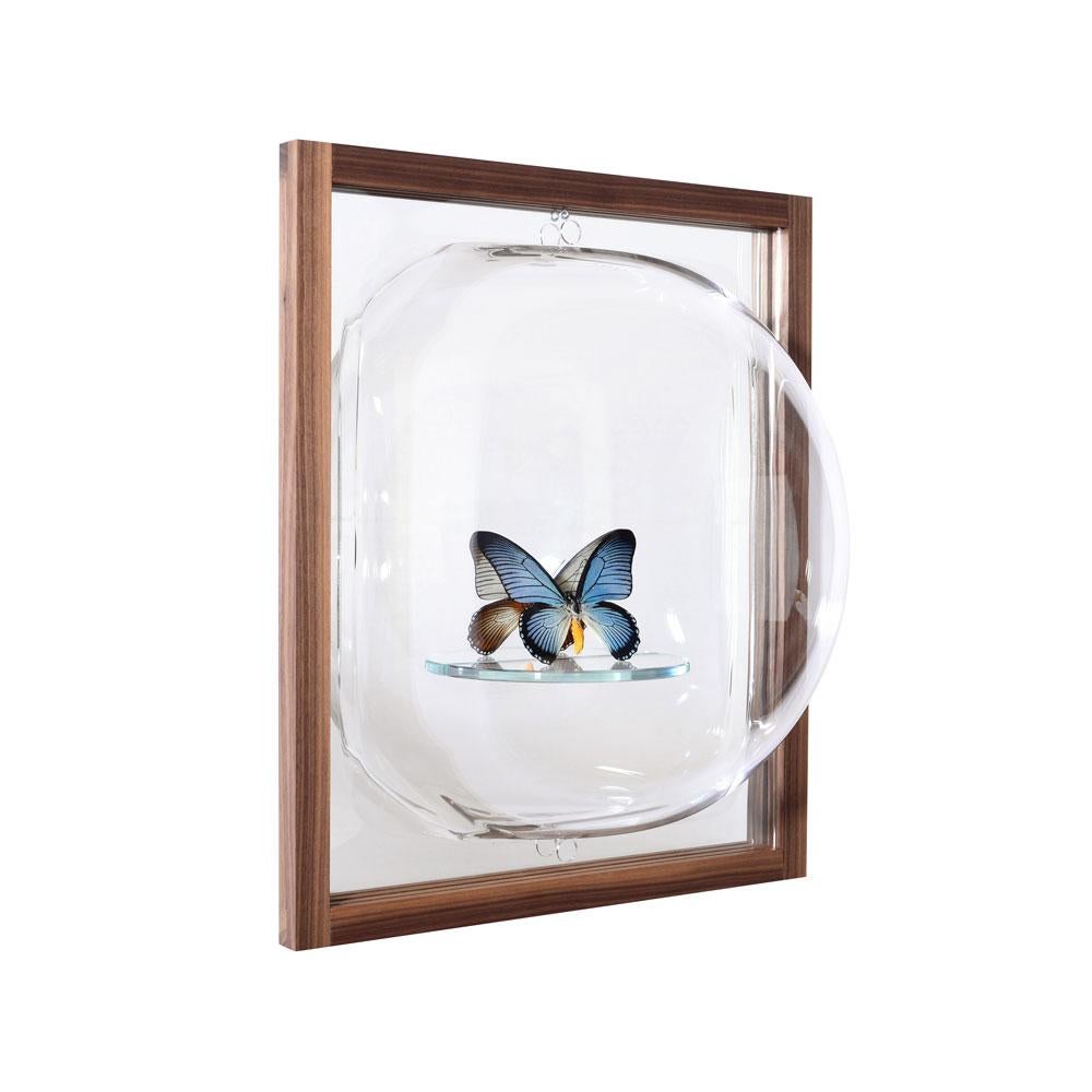 Medium square showcase mirror by Studio Thier & van Daalen
Dimensions: W 48 x D 15 x H 48 cm
Materials: Ash, recycled Acrylic glass.
Also available: Optional glass shelf (not included with the mirror)

These elegant mirrors with wooden frame