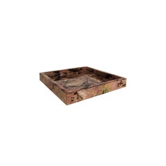 Medium Square Pen Shell Tray on Square Chrome Feet
