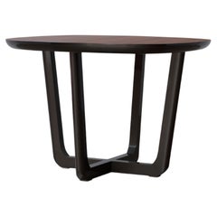 Medium Squared Wood Side Table Organic Design, Walnut / Eucalyptus Table Top