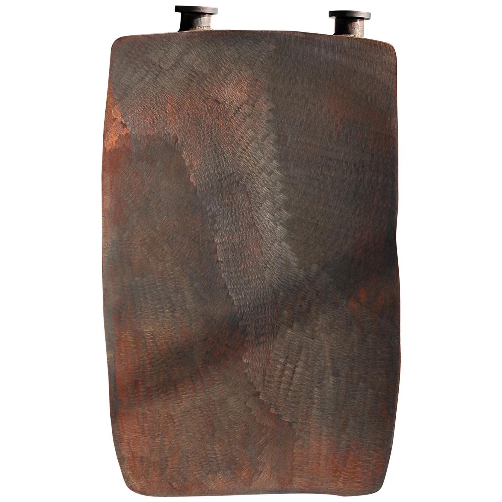 Medium Steel Brown Bottle by Lukasz Friedrich For Sale