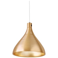 Medium Swell String Pendant Light in Brass by Pablo Designs