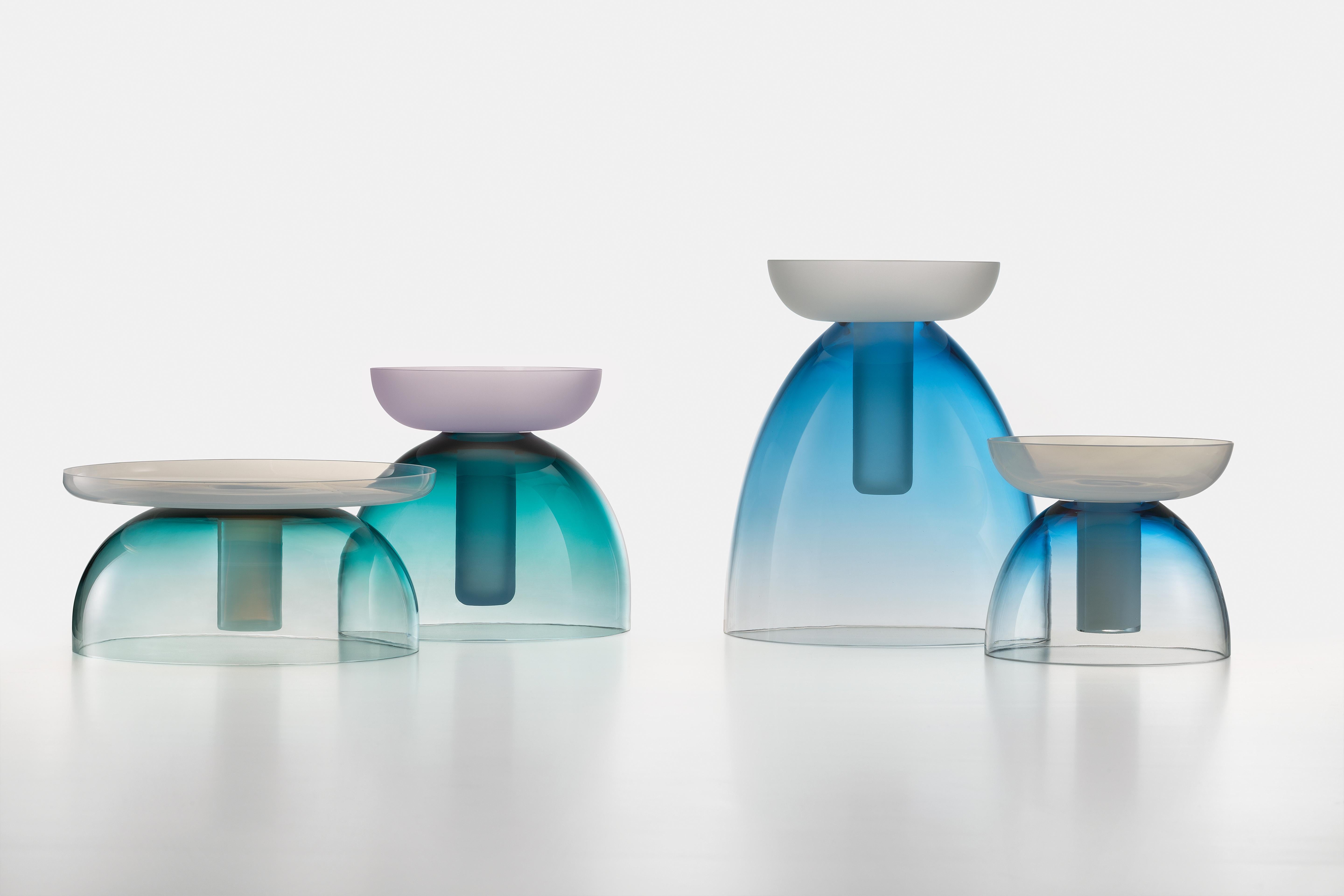 Contemporary Medium Tabarro Centerpiece in Murano Glass by Alberto Lago