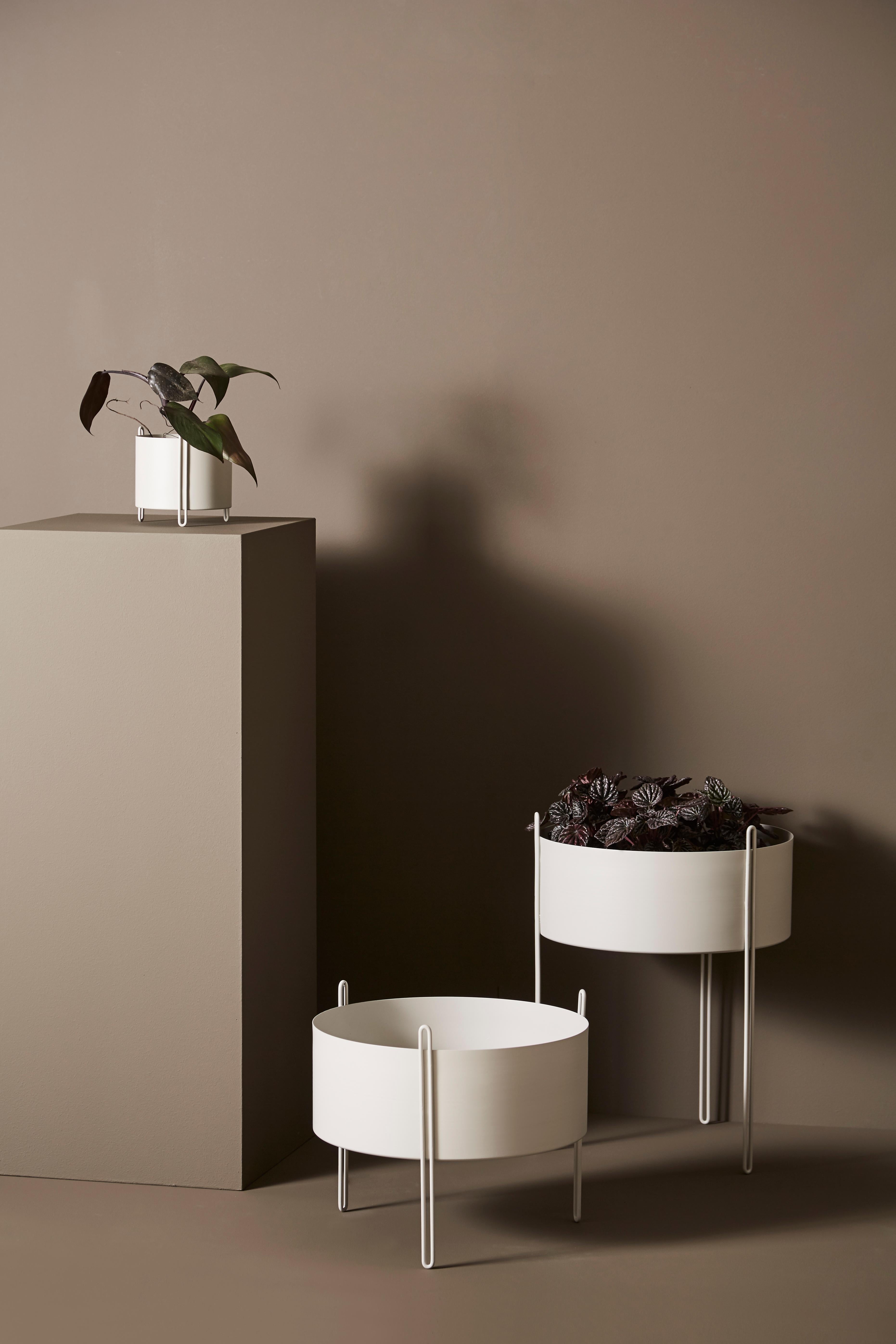 Medium Taupe Pidestall Planter by Emilie Stahl Carlsen 2