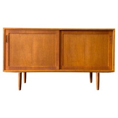 Medium Teak Sideboard with Sliding Doors