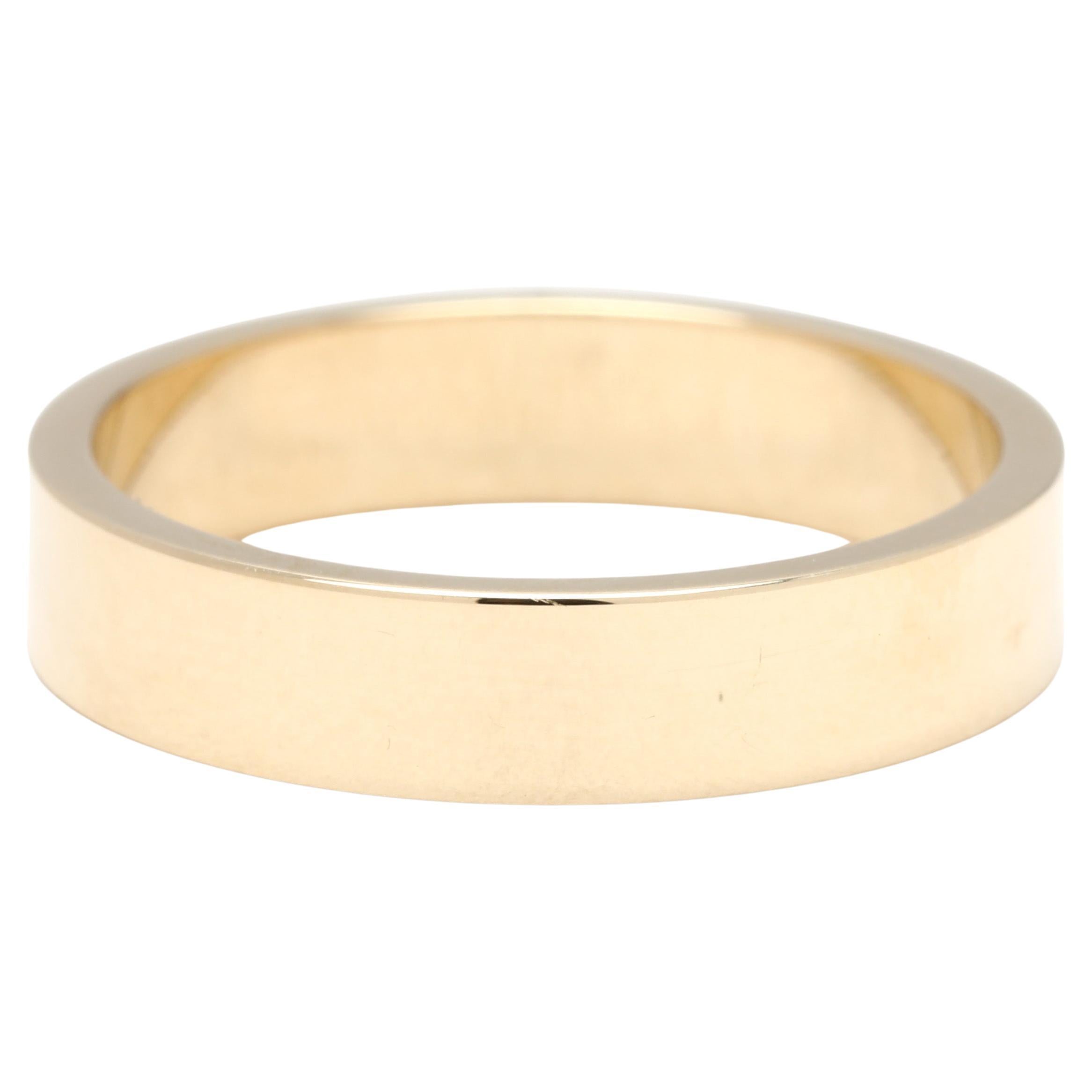 Anello a fascia di medio spessore, oro giallo 10k, misura 6, impilabile