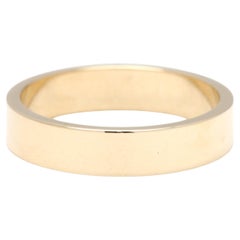 Anello a fascia di medio spessore, oro giallo 10k, misura 6, impilabile