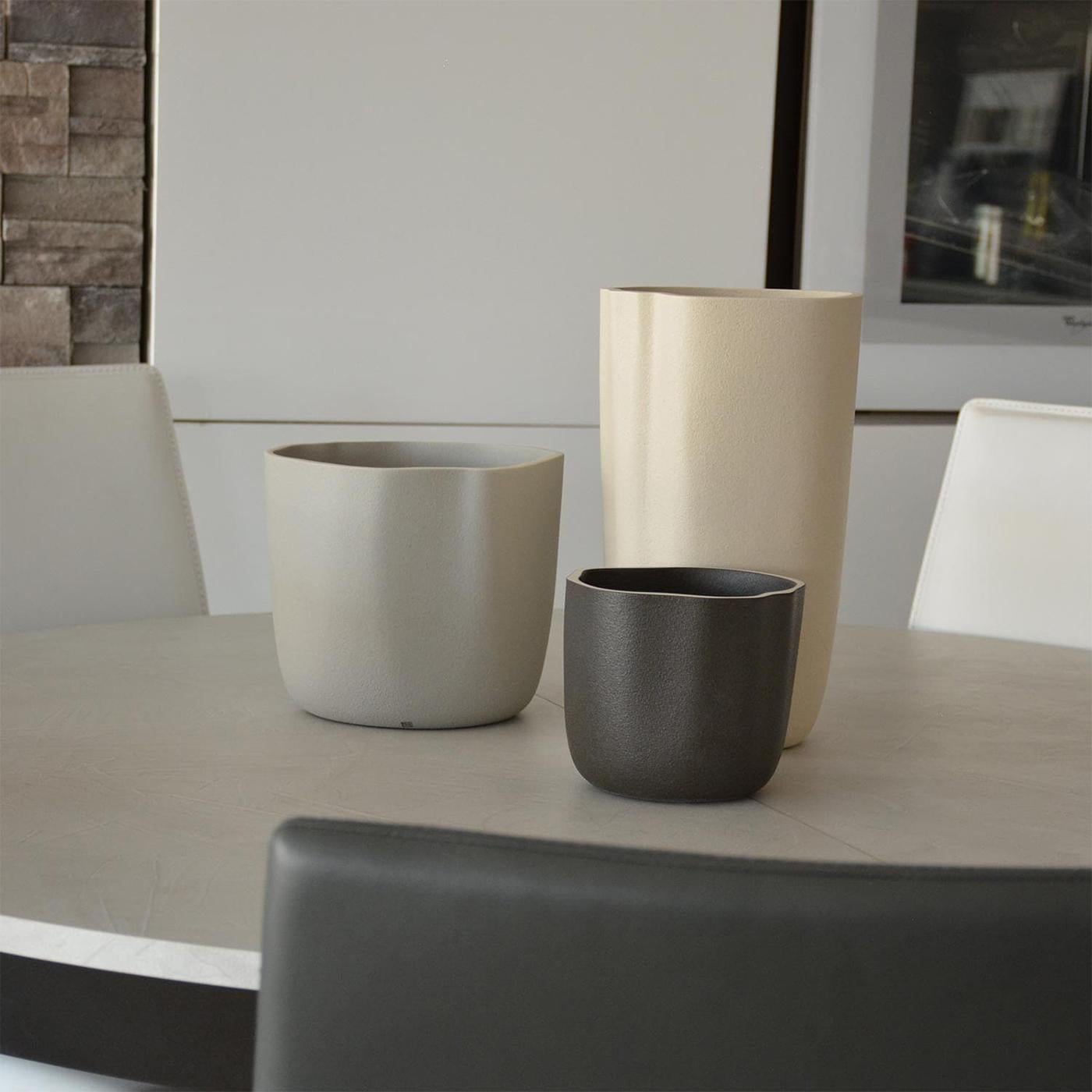 Contemporary Medium Tidal Gray Vase For Sale