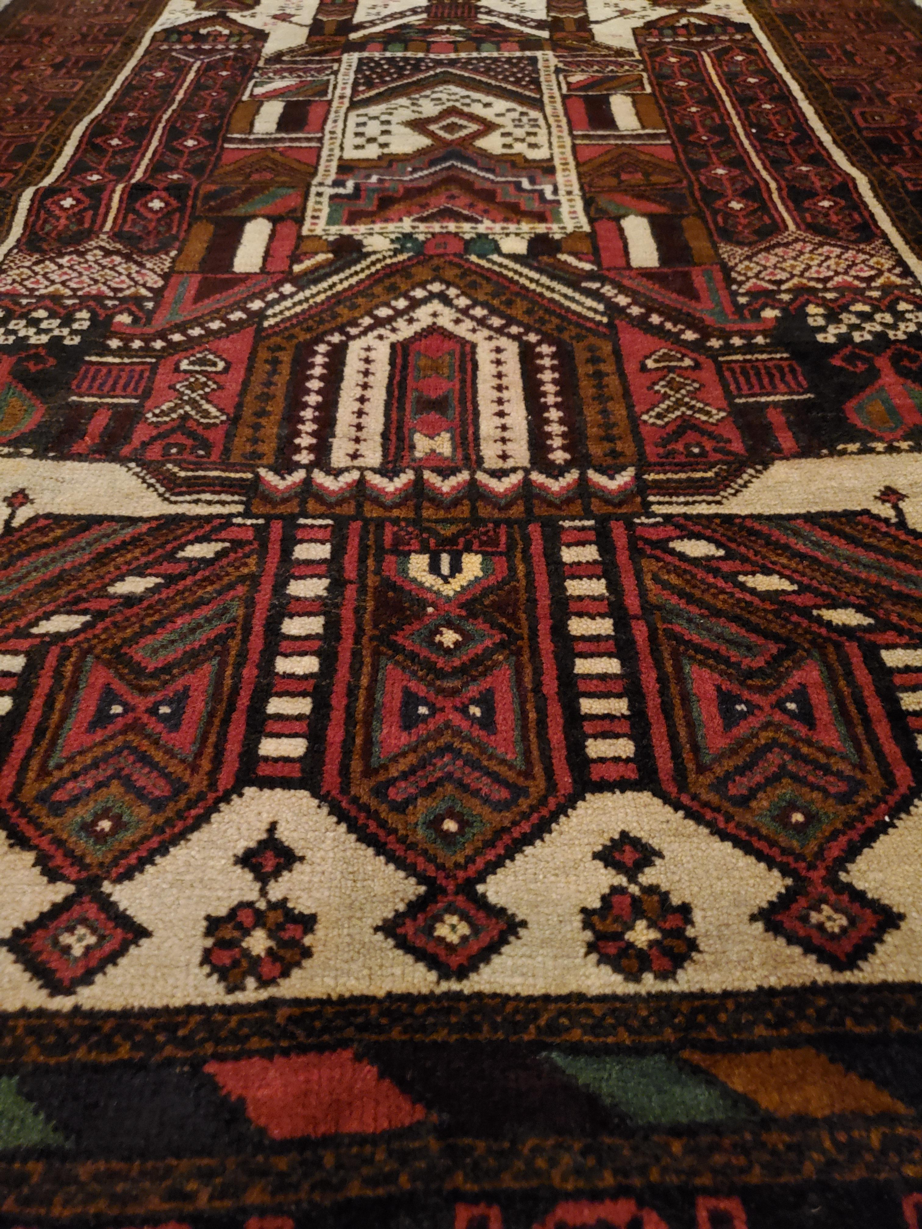 Medium to Large Size Afghan Area Carpet / Rug, Colorful / 372 In New Condition For Sale In Orlando, FL