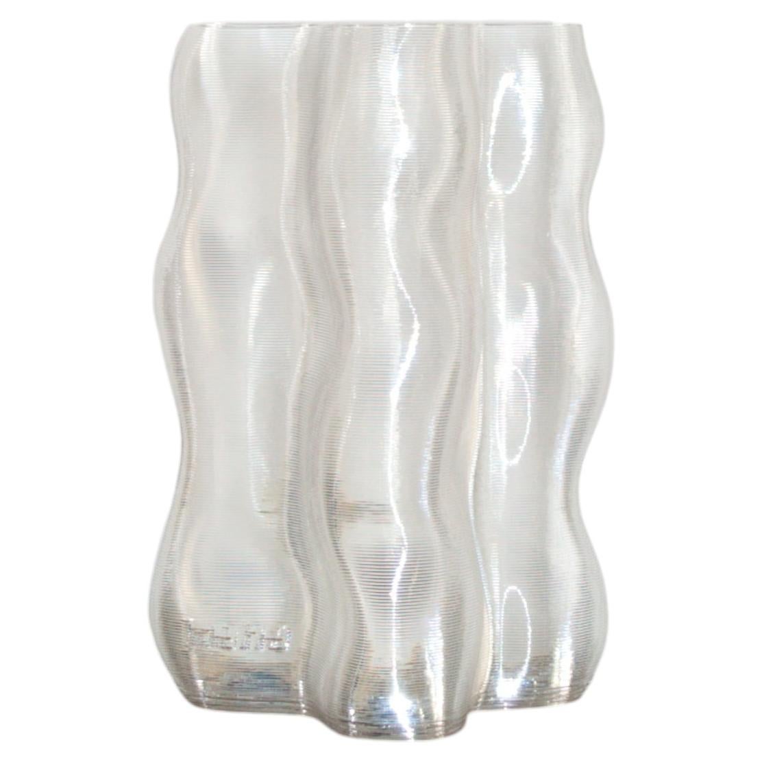 Vase Magma moyen transparent de Mana en vente