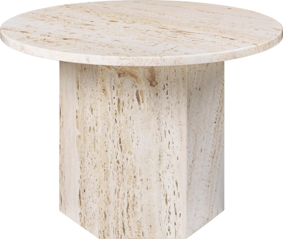Contemporary Medium Travertine Epic Table by Gamfratesi for Gubi For Sale