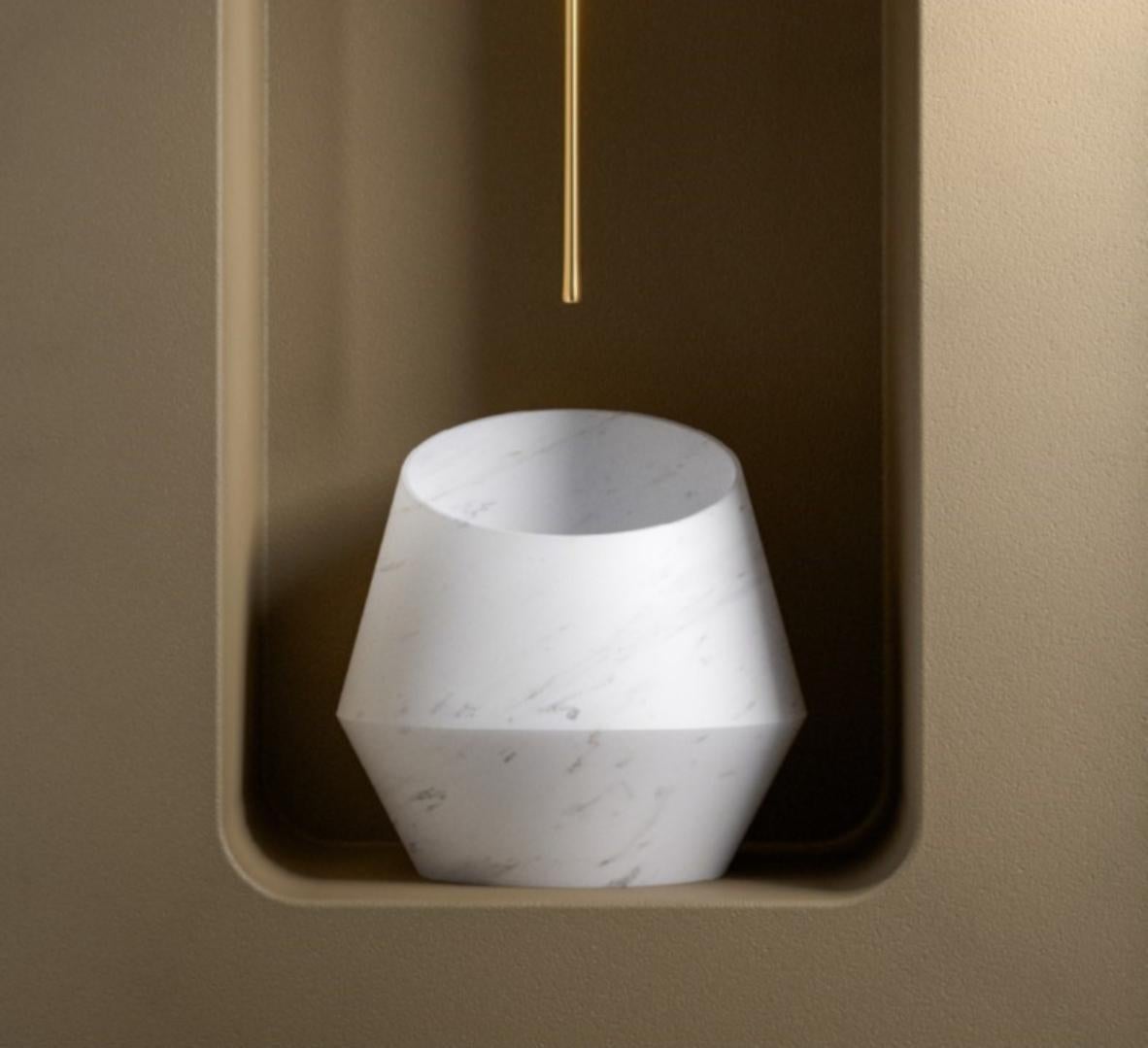 Modern Medium Travertino Silver Tosca Washbasin by Marmi Serafini For Sale