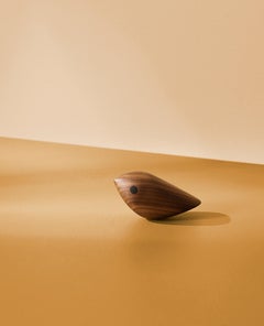 Medium Twirling Bird Polished Wood Sculpture by Jakob Hermann for Warm Nordic