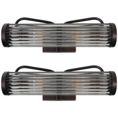 Medium Venini Style Picture Wall Lights in Bronze, Contemporary