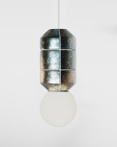 Pendant big organic modern ceramic Lamp mid-century brutalist wabi sabi lighting
