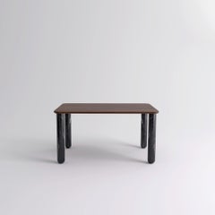 Medium Walnut and Black Marble "Sunday" Dining Table, Jean-Baptiste Souletie