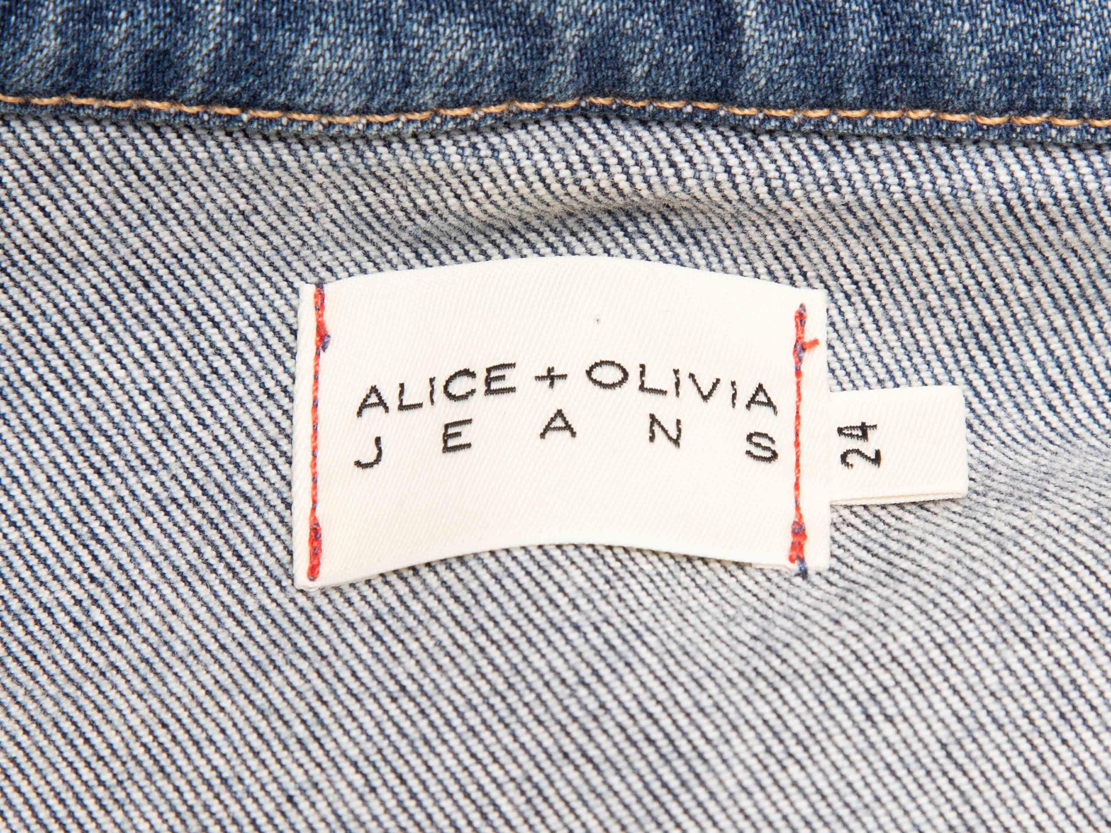 De las mujeres Mono vaquero con cinturón Alice + Olivia lavado medio Talla 24 en venta