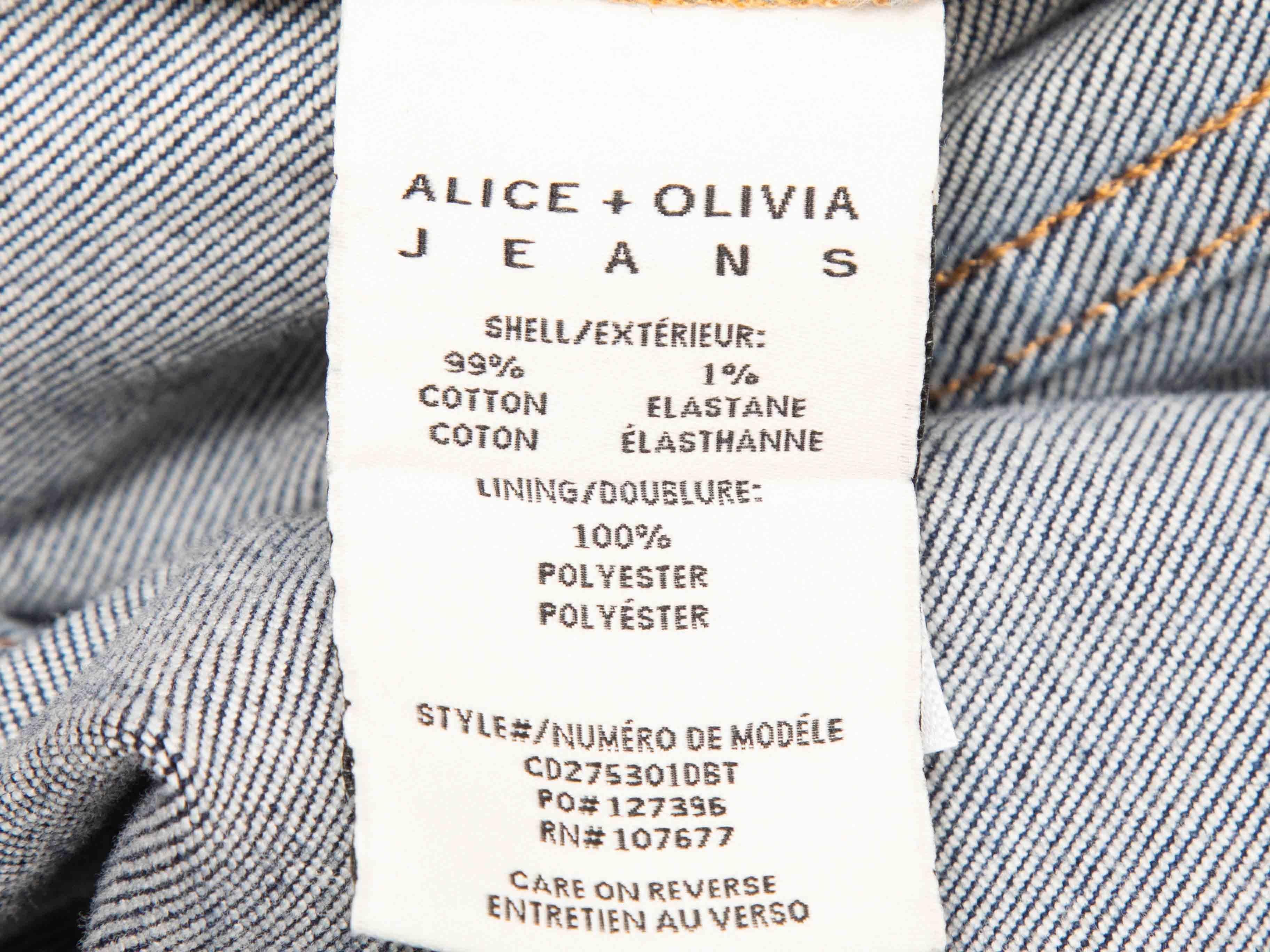 Mono vaquero con cinturón Alice + Olivia lavado medio Talla 24 en venta 1