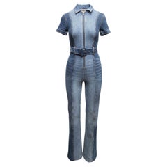 Mono vaquero con cinturón Alice + Olivia lavado medio Talla 24