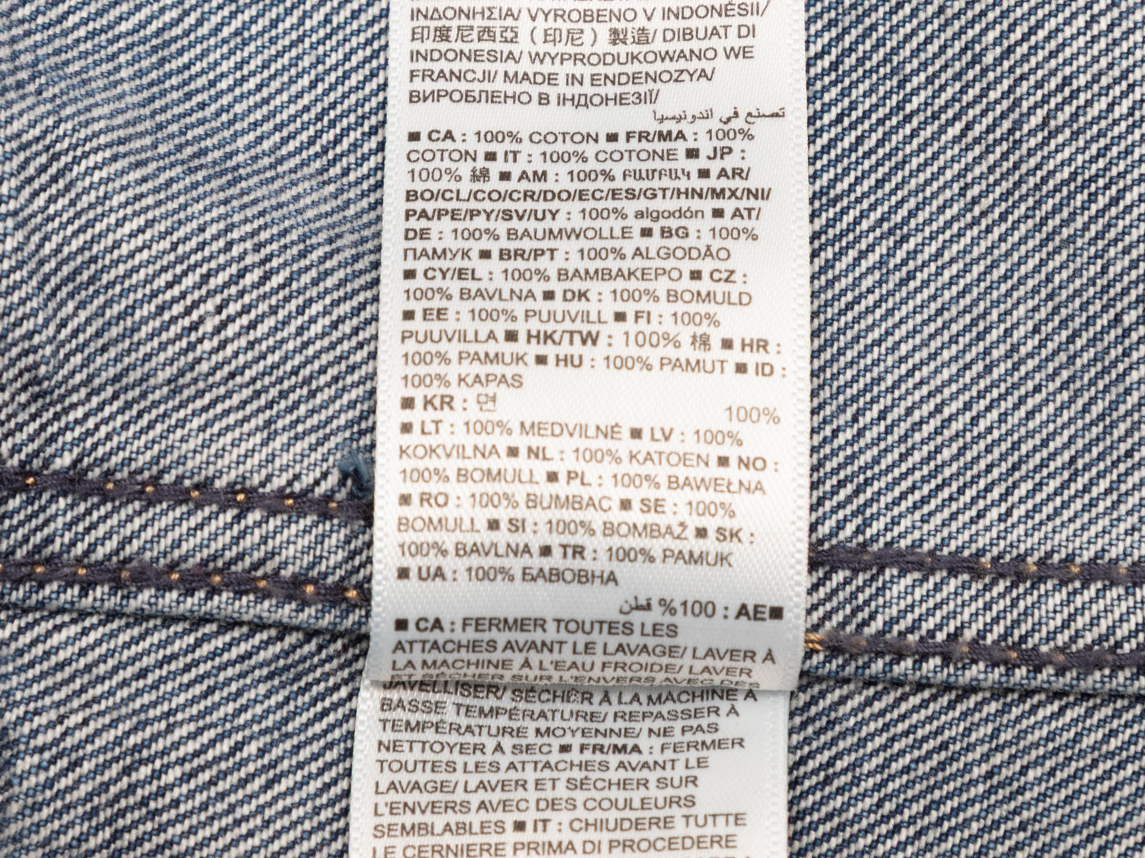 Giacca di jeans asimmetrica Cult Gaia a lavaggio medio, taglia US M. In condizioni buone in vendita a New York, NY