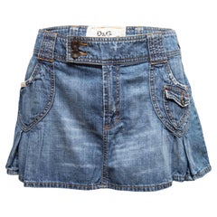 Medium Wash Dolce & Gabbana Denim Mini Skirt Size IT 44