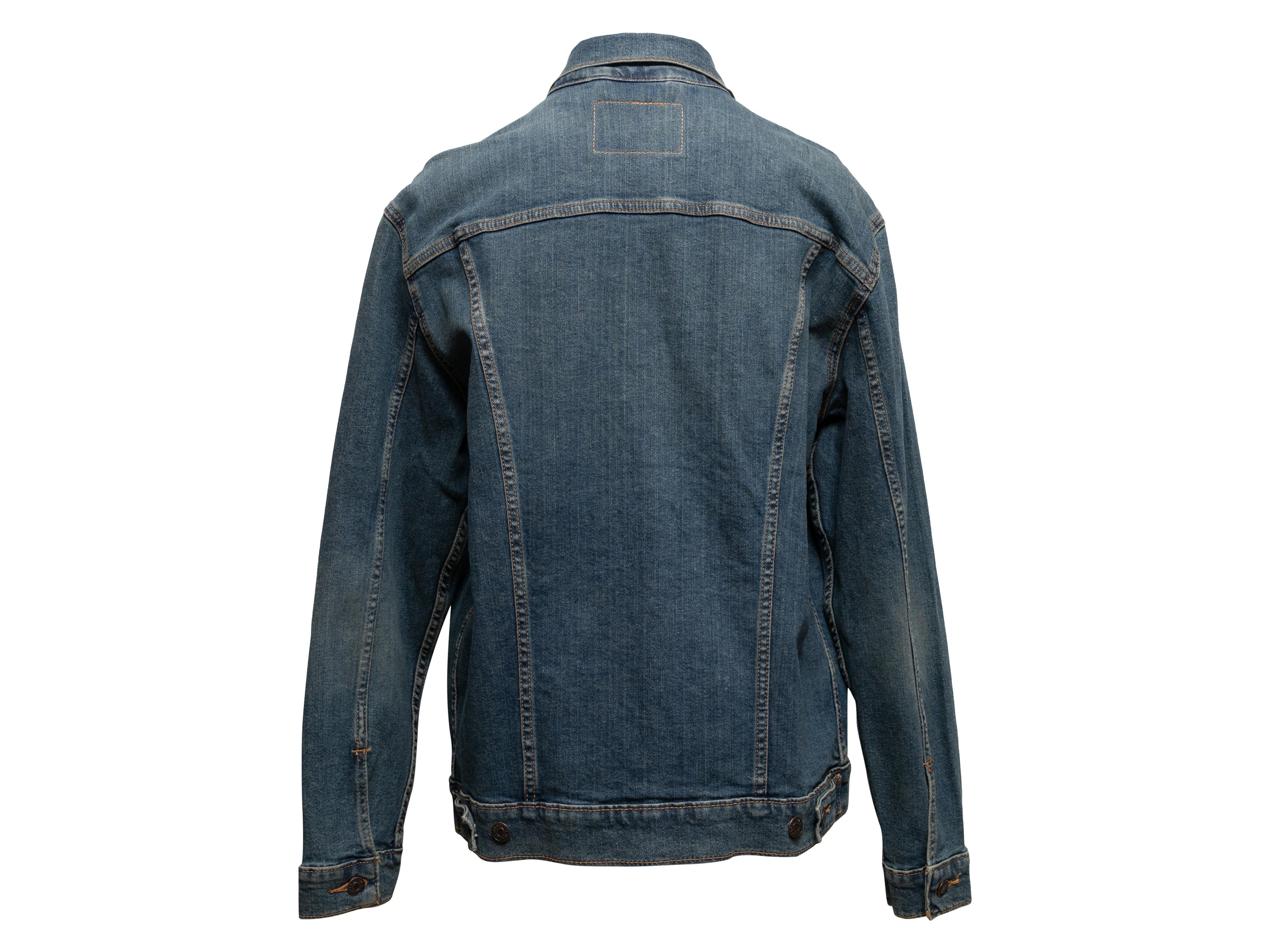 Medium Wash Levi's x Supreme Denim Patch Jacket Size US M For Sale 2