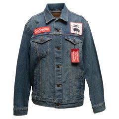 Medium Wash Levi's x Supreme Denim Patch Jacke Größe US M