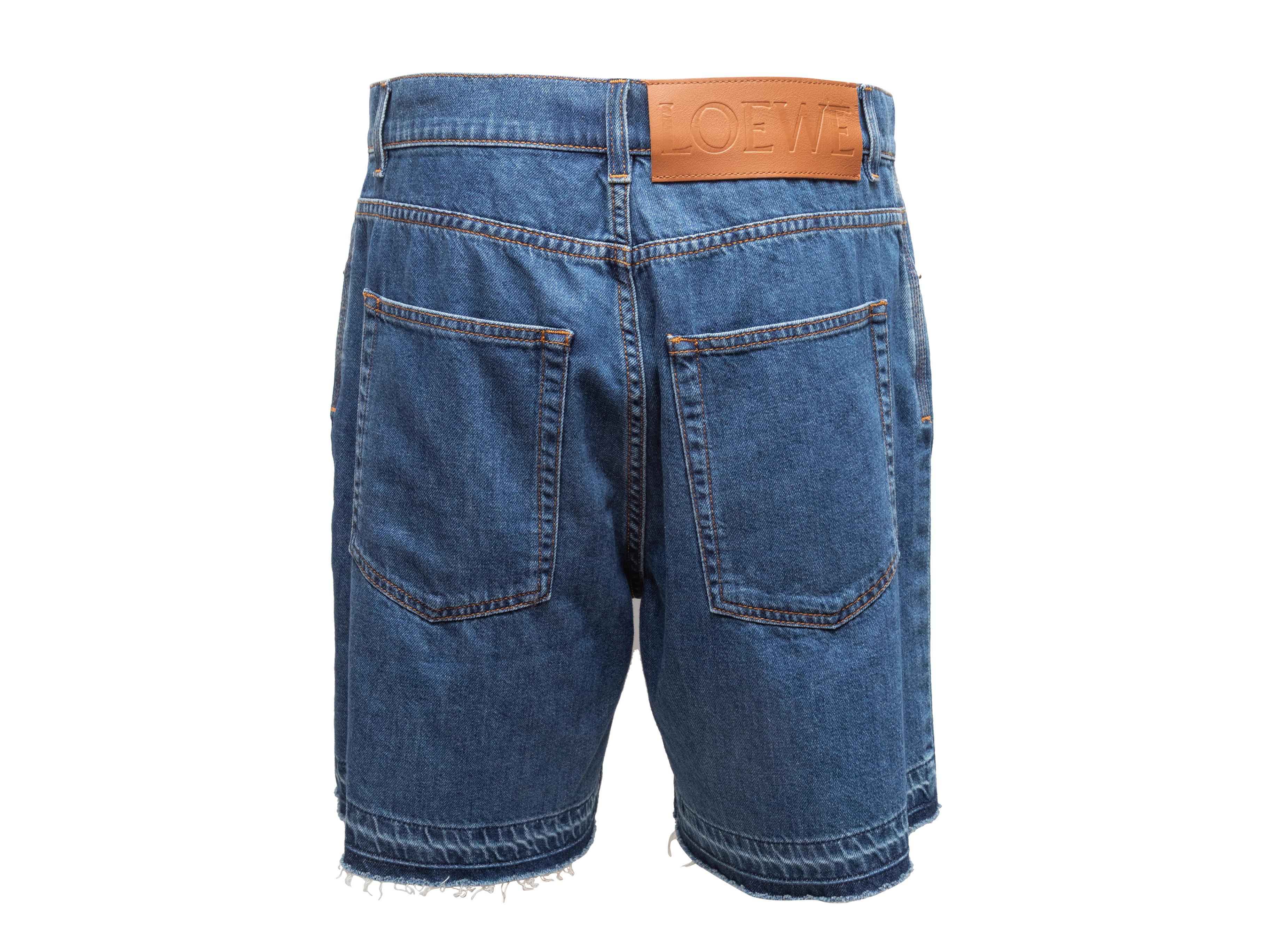 Medium Wash Loewe Denim Knielange Shorts Größe EU 50 (Blau) im Angebot