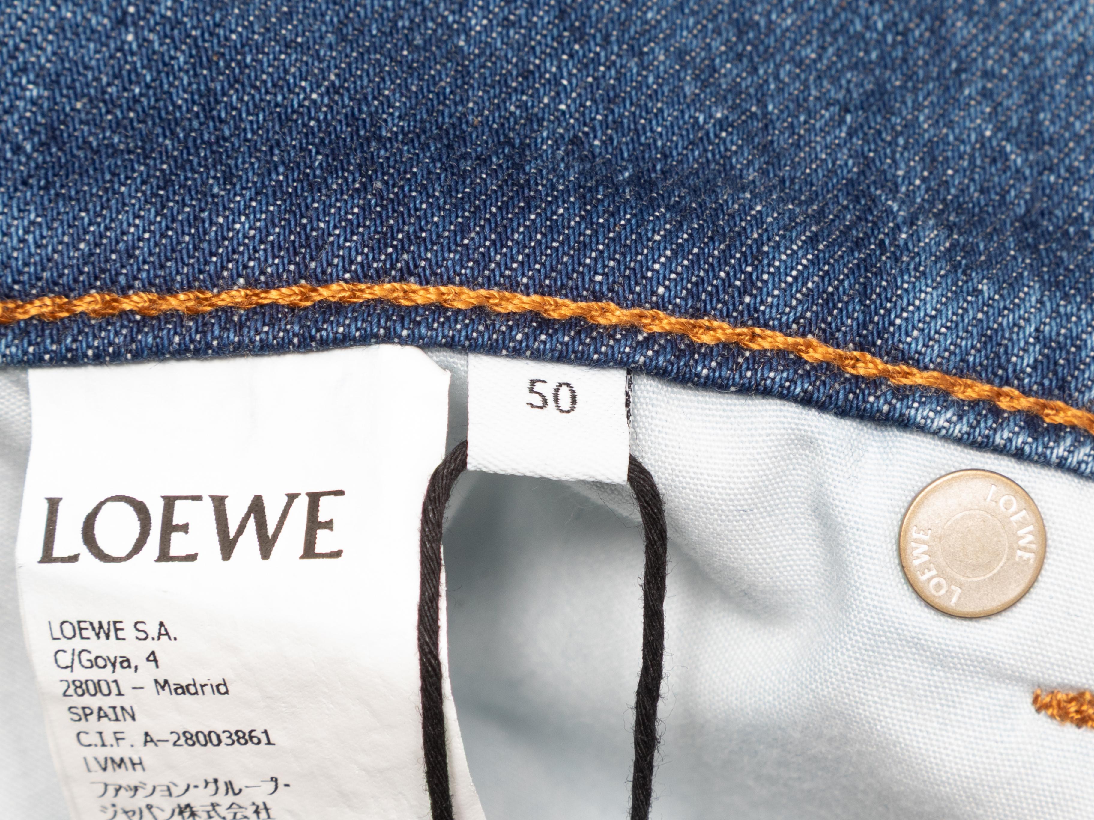 Medium Wash Loewe Denim Knielange Shorts Größe EU 50 Damen im Angebot