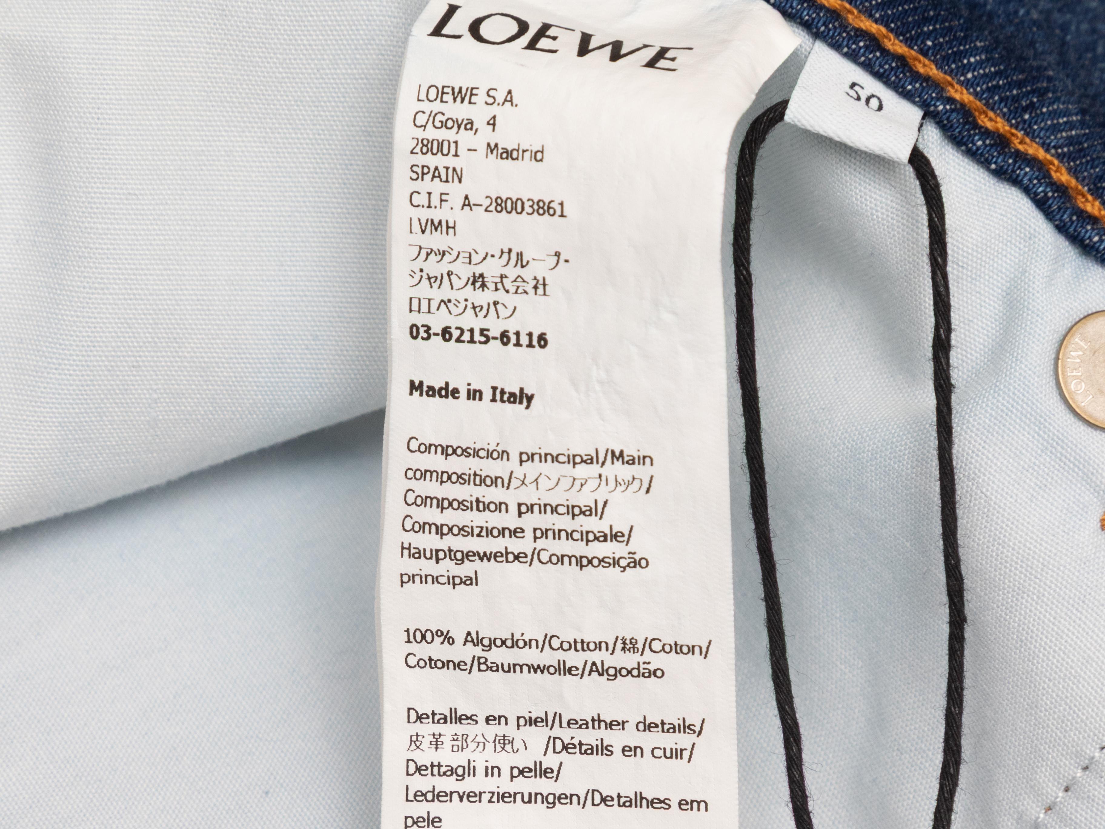 Medium Wash Loewe Denim Knielange Shorts Größe EU 50 im Angebot 1