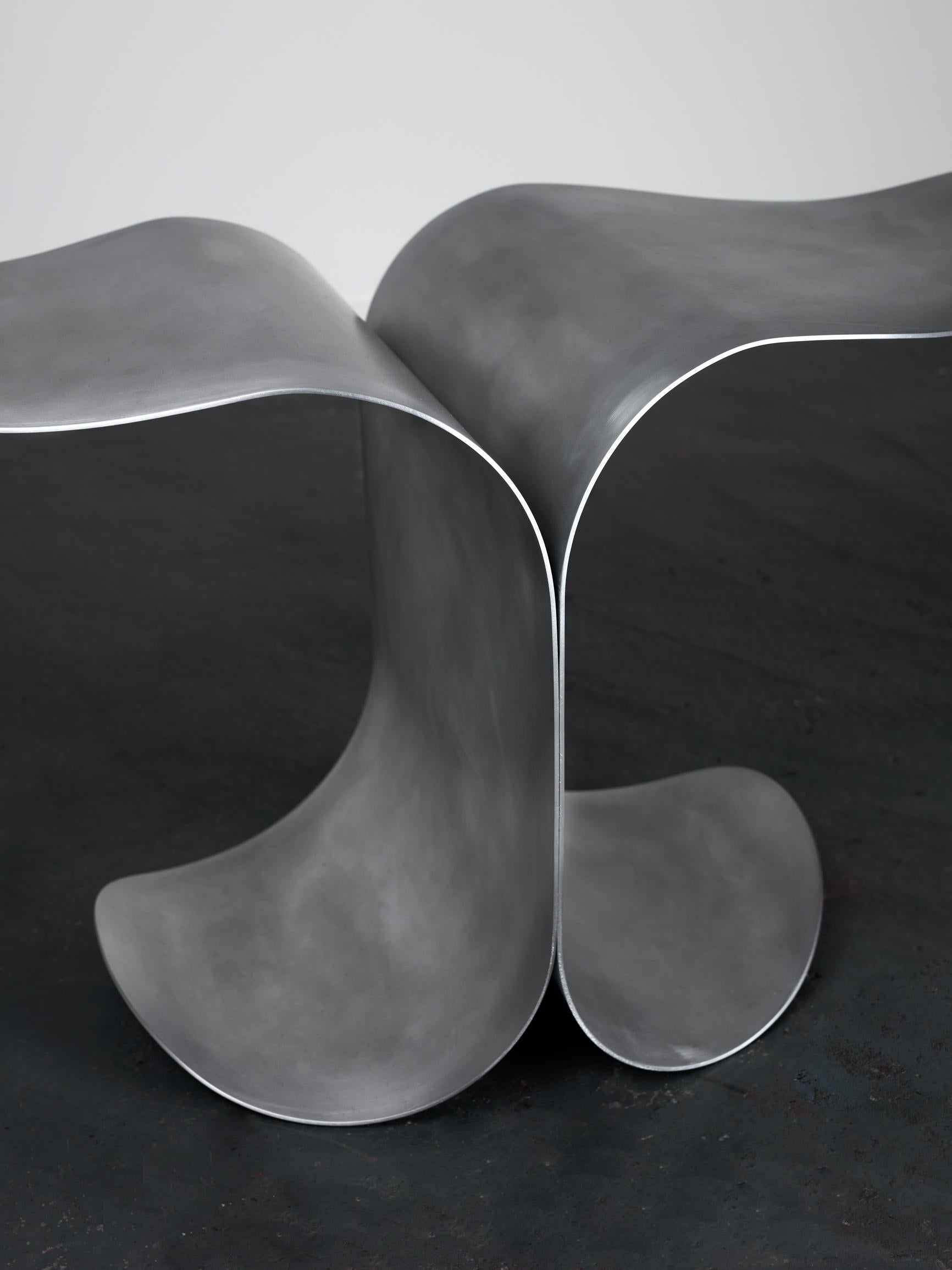 Post-Modern Medium Waves Side Table by Yoon Shun For Sale