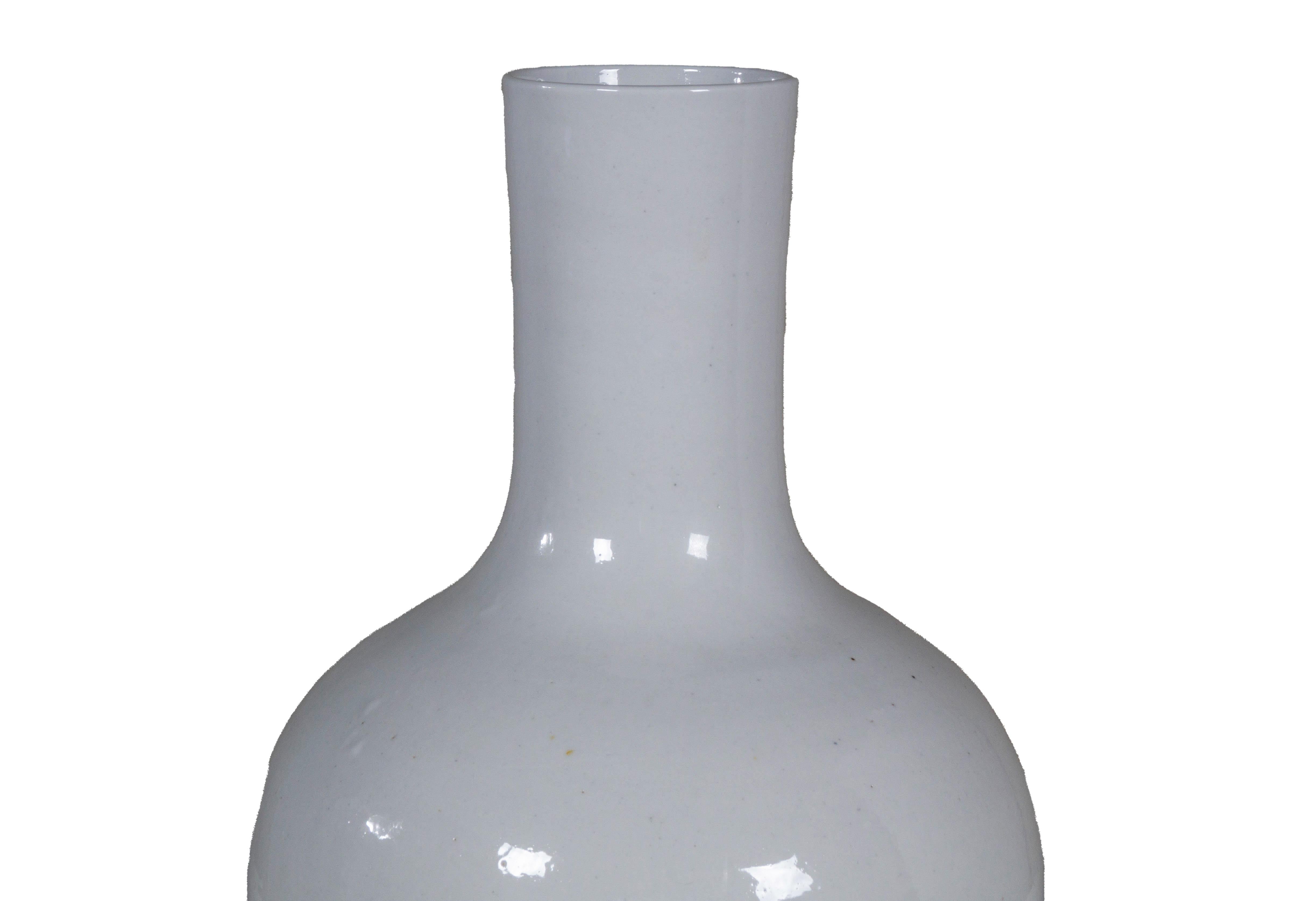 Mid-Century Modern Medium White Ceramic Vase  For Sale