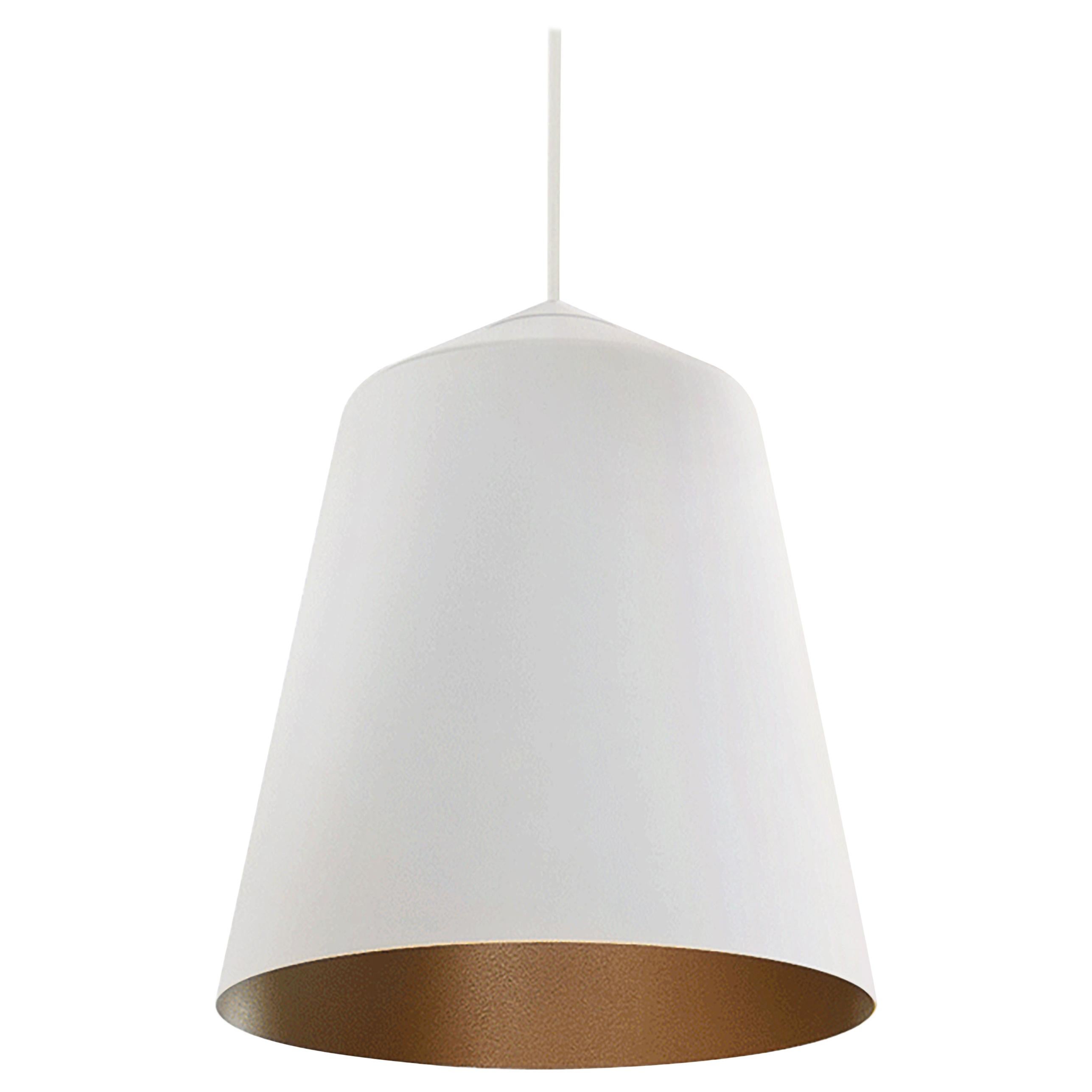 Lampe à suspension de cirque conçue par Corinna Warm, blanc moyen/bronze, en stock en vente