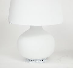 Lampe de bureau en verre blanc moyen de Max Ingrand pour Fontana Arte, modèle 1853, Italie