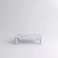 Medium White Marble "Sunday" Coffee Table, Jean-Baptiste Souletie
