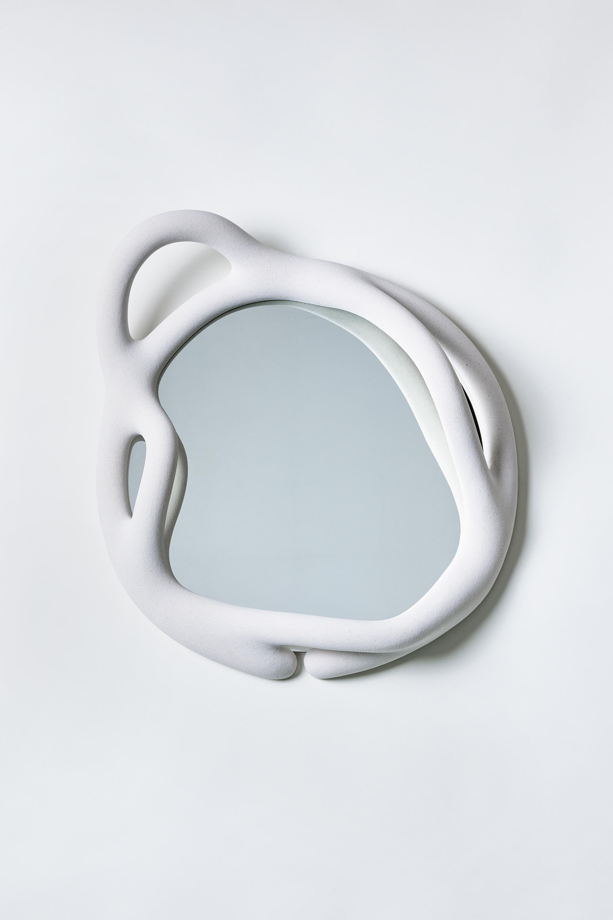 Contemporary Medium White Portal Mirror by Hot Wire Extensions For Sale