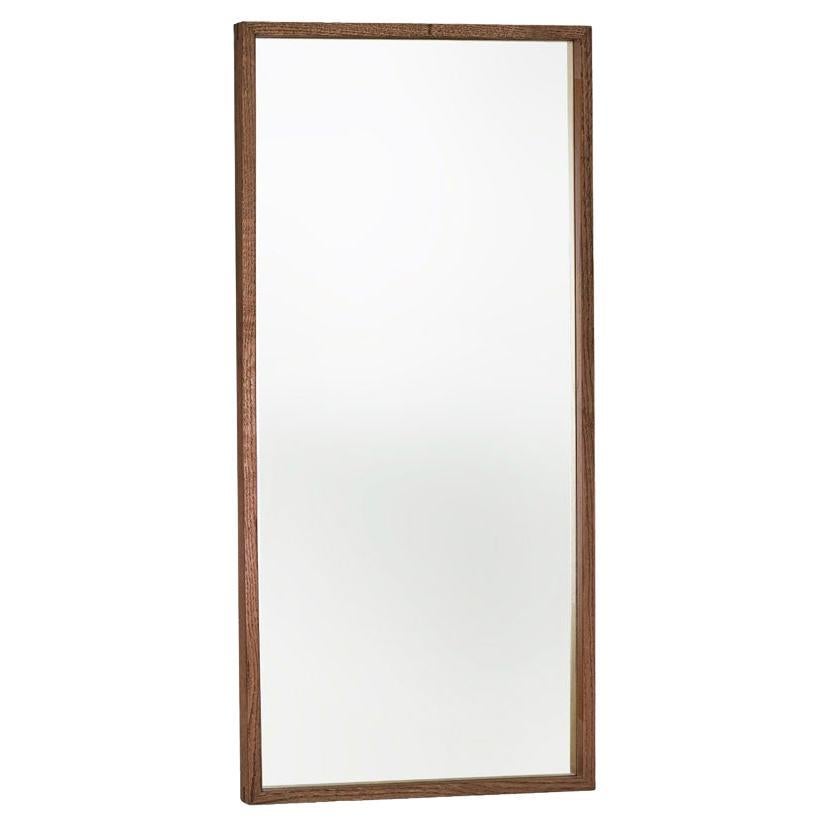 Miroir moyen en bois encadré bronze - EDGE