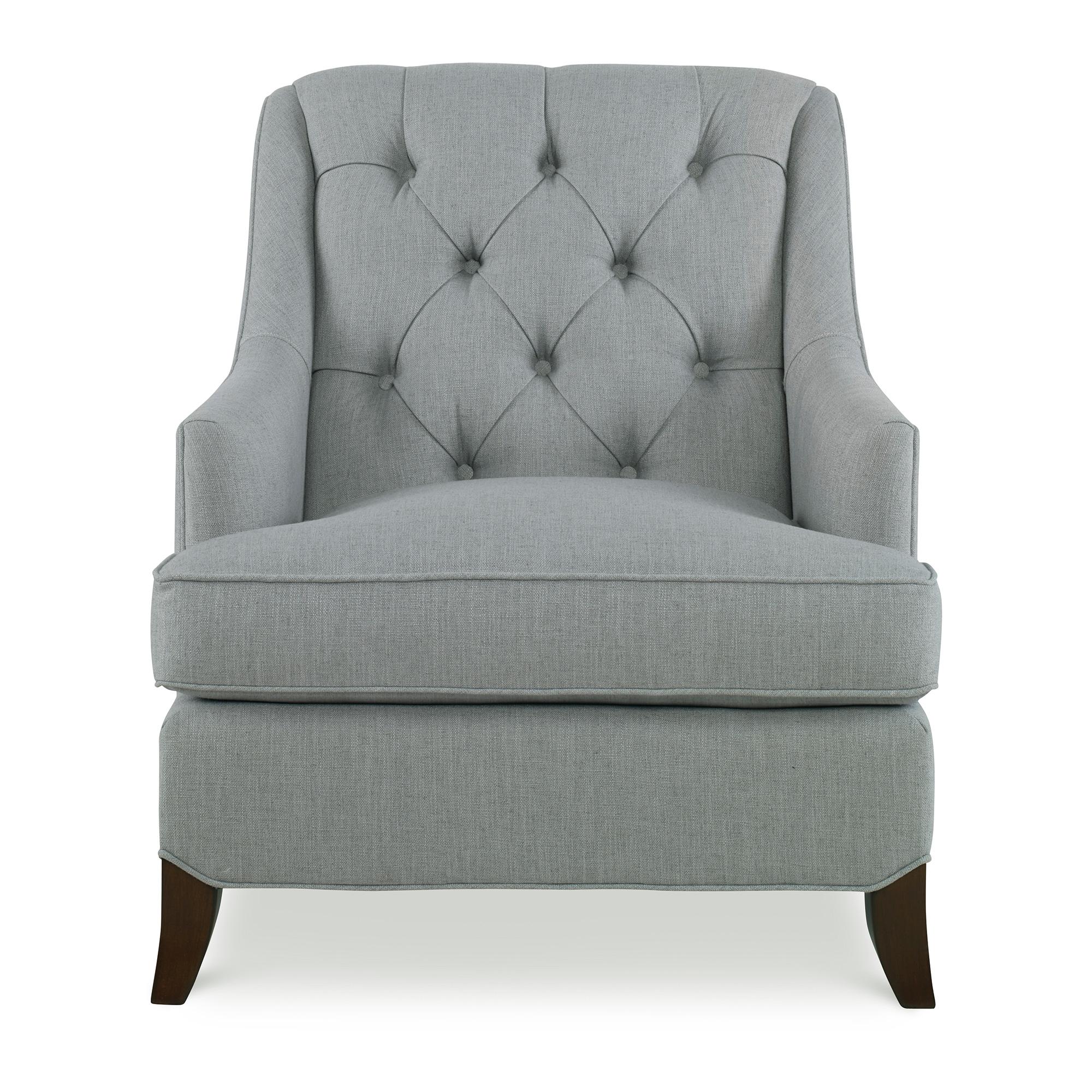 Medley chair (12T G 89 W) upholstered in Kravet's 33140.11 grey linen blend. Featuring a timeless tufted back and sleek saber leg with hickory finish. Made in the USA.

Ready to ship.